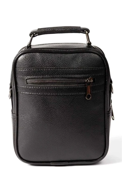 Erkek Siyah Suni Deri Çanta Şık Günlük El Ve Omuz Çantası Tarz  Seyahat Çantası - 6