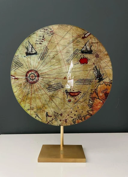 DECORIUM PANO AYAKLI 28 CM PİRİ REİS DEKOR
