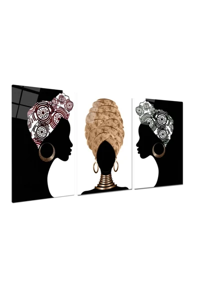 Siyahi Kadınlar Triple Miyrem-Cam Tablo - 2