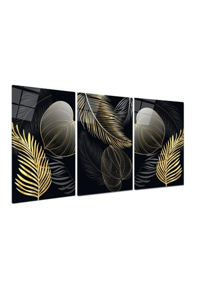 Tropikal Tema Triple Miyrem-Cam Tablo - 2