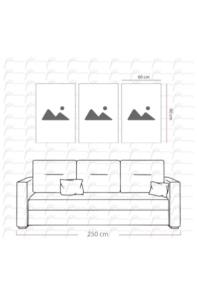 Kırmızı Triple Miyrem-Cam Tablo - 3