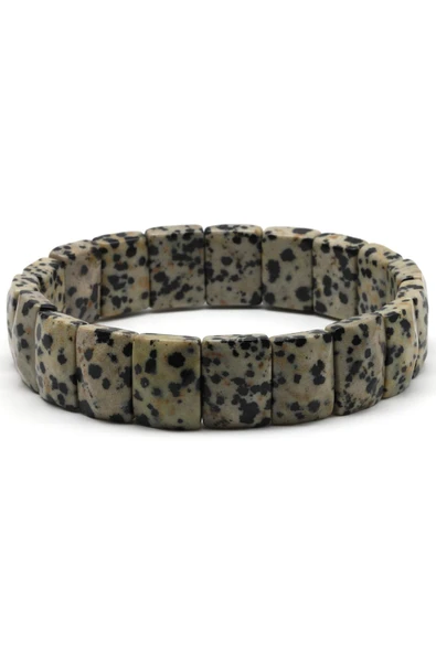 Dalmaçyalı Jasper Doğal Taş Bileklik 10 x 14 mm Özel Kesim - 2