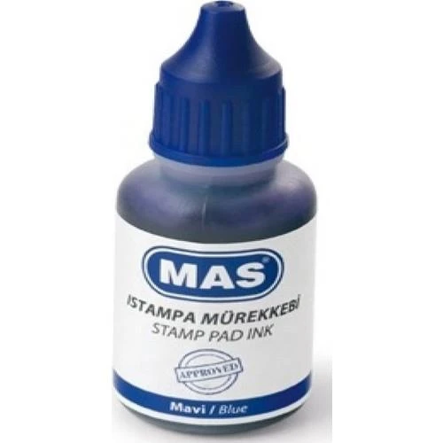 MAS ISTAMPA MÜREKKEBİ 20 ML MAVİ 463