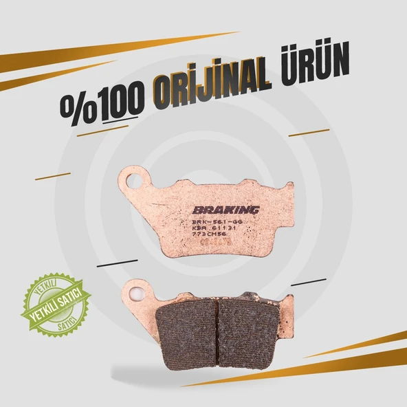 BRAKİNG BAJAJ PULSAR RS 200 (2015-2023) SİNTERLİ ARKA FREN BALATASI - Resim 2