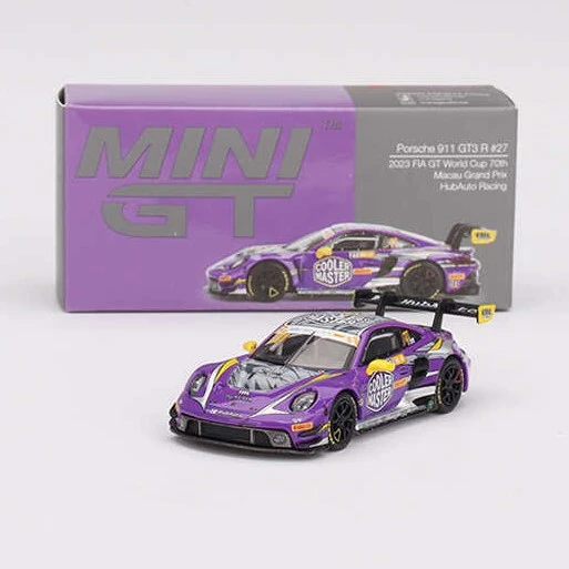 Mini GT 793 Porsche 911 GT3 R #27 HubAuto Racing 2023 FIA GT World Cup 70th Macau Grand Prix