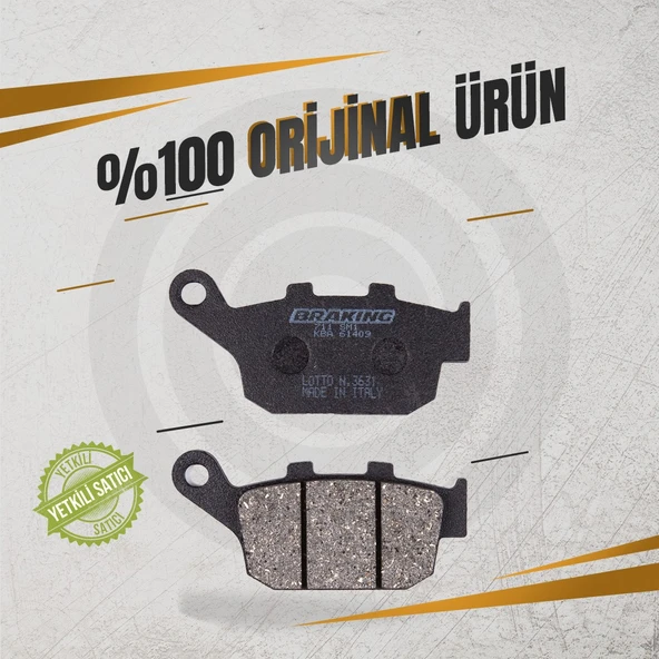 BRAKİNG HONDA CL250 (2023-2024) YARI METALİK ARKA FREN BALATASI - Resim 3