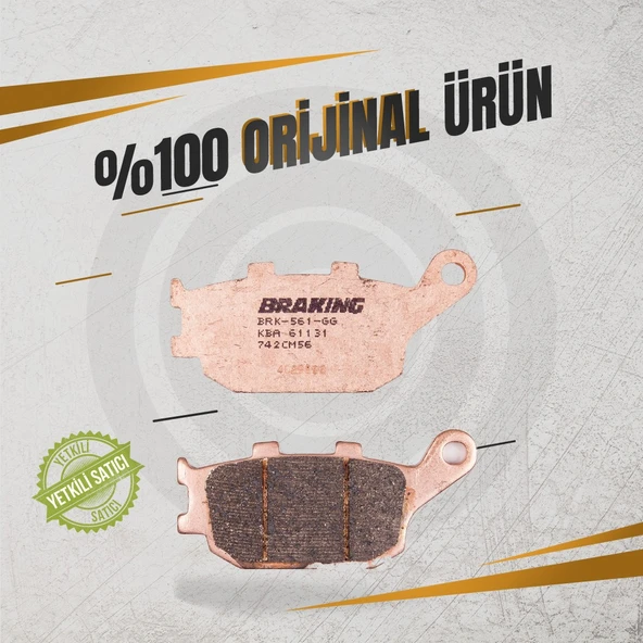 BRAKİNG SUZUKİ V-STROM DL650 (2004-2023) SİNTERLİ ARKA FREN BALATASI - Resim 2