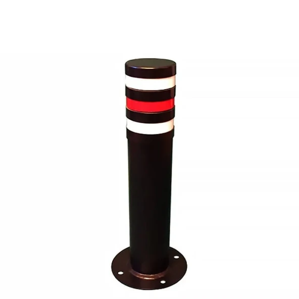 Sabit Bariyer Demir Park Dubası Metal Delinatör Park Bariyeri 50 cm Turuncu