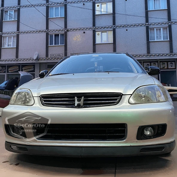 Honda Civic İES EK EJ 1996-2000 Uyumlu Üniversal V2 Laguna Lip Esnek Ön Lip 2 Parça Tampon Altı Dil Karlık Ön Ek - 3