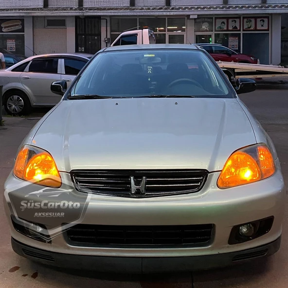 Honda Civic İES EK EJ 1996-2000 Uyumlu Üniversal V2 Laguna Lip Esnek Ön Lip 2 Parça Tampon Altı Dil Karlık Ön Ek - 1