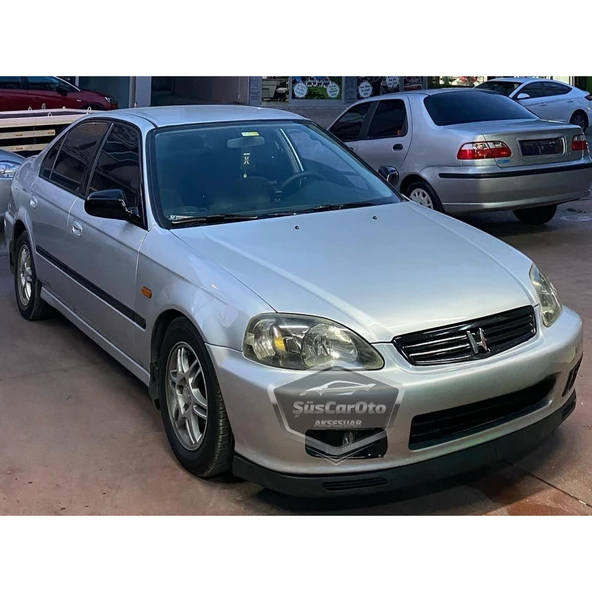 Honda Civic İES EK EJ 1996-2000 Uyumlu Üniversal V2 Laguna Lip Esnek Ön Lip 2 Parça Tampon Altı Dil Karlık Ön Ek - 4