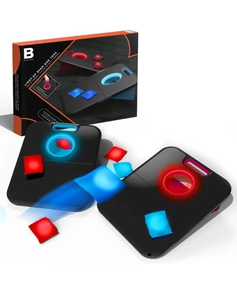 Black Series - Işıklı Fırlatmalı Bean Bag Atış Oyunu Seti Siyah Standart