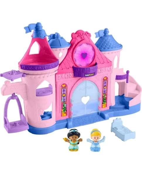 Little People - Disney Prenses Dans Eden Işıklar Kalesi Oyun Seti Çok Renkli