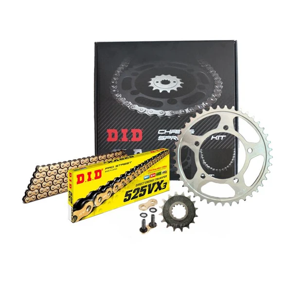 DID DUCATİ MONSTER 796 ZİNCİR DİŞLİ SETİ (2012-2015) VX3 X-RİNGLİ (GOLD RENK) - Resim 3