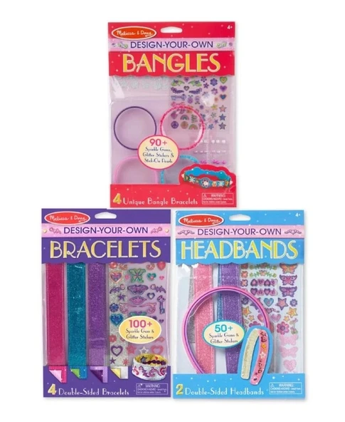 Melissa & Doug - Kendi Tasarım Bilezik, Taç, Bileklik Seti