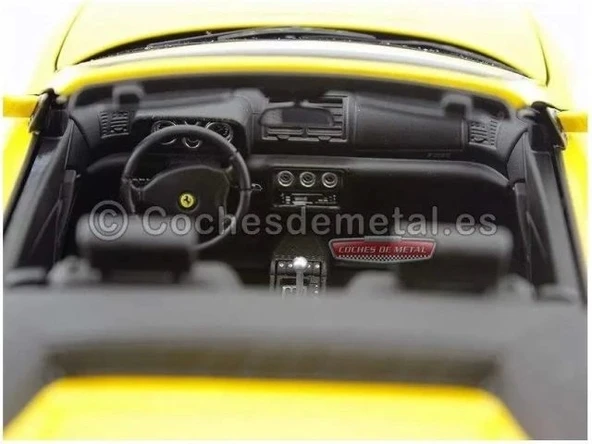 Hot Wheels Ferrari F355 Spider Convertible Sarı Elite Sürüm 1/18 Diecast Araba Modeli - 5