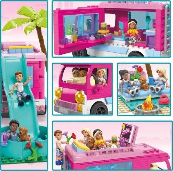 Barbie Çocuk Yapı Oyuncak Seti Rüya Kamp Macerası - 5