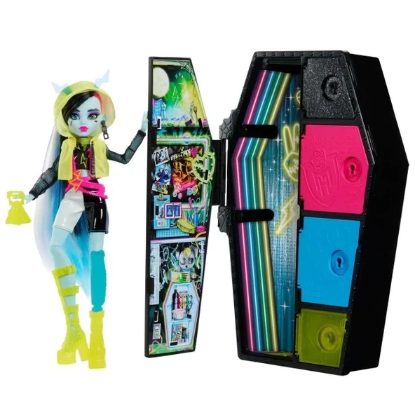 Monster High Skulltimate Secrets Neon Frights Bebek Frankie
