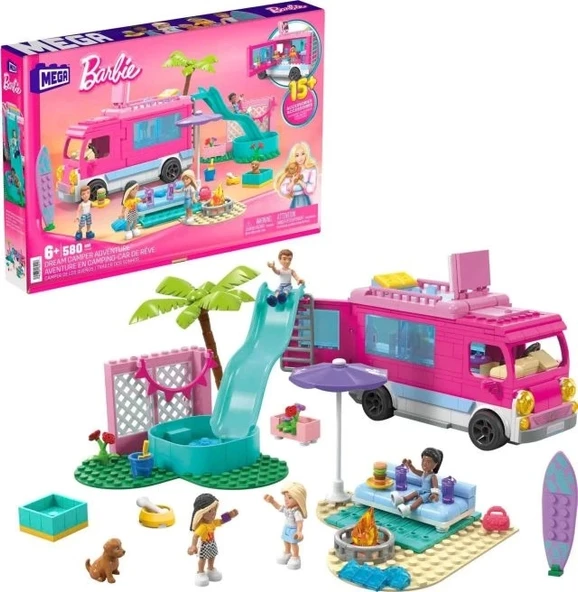 Barbie Çocuk Yapı Oyuncak Seti Rüya Kamp Macerası
