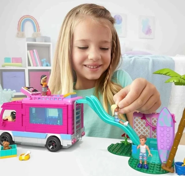 Barbie Çocuk Yapı Oyuncak Seti Rüya Kamp Macerası - 3