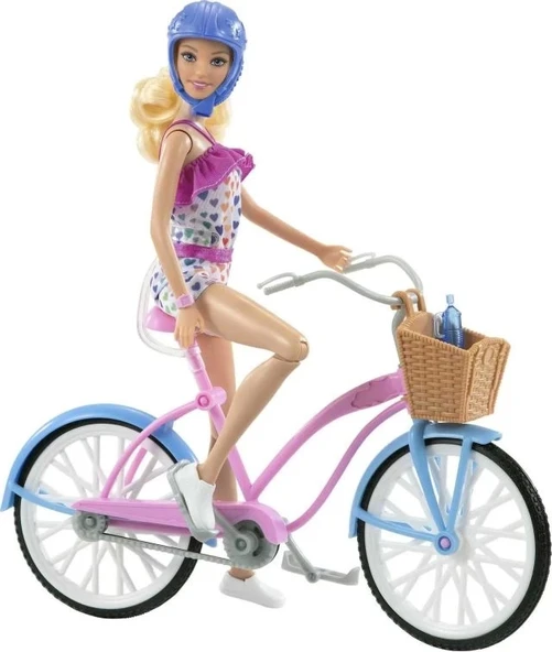 Barbie Bebek ve Bisiklet Seti