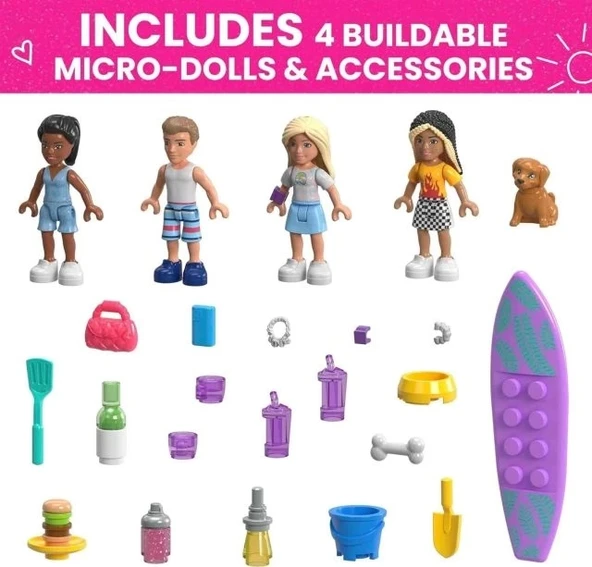 Barbie Çocuk Yapı Oyuncak Seti Rüya Kamp Macerası - 6