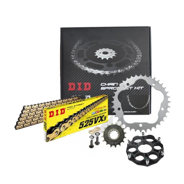 DID DUCATİ PANİGALE 1299 ZİNCİR DİŞLİ SETİ (2015-2017) VX3 X-RİNGLİ ZİNCİR (GOLD RENK) ürün görseli
