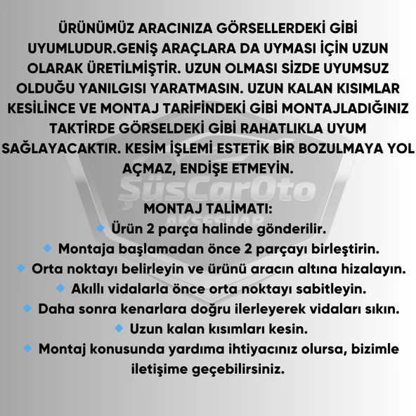 Hyundai Accent Era 2006-2012 Uyumlu Üniversal V2 Laguna Lip Esnek Ön Lip 2 Parça Tampon Altı Dil Karlık Ön Ek - 2