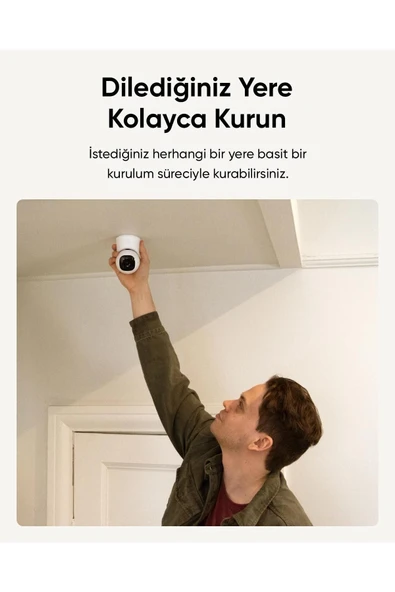 Anker Eufy Security C220 360 Derece Dönebilen Kızılötesi Gece Görüşlü Ip Kamera - T8w1 ( Türkiy - 6
