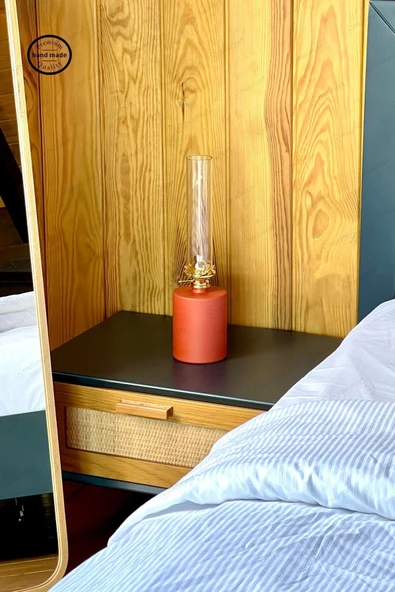 muunart Premium Serisi Gaz Lambası - Mat Turuncu Uzun Model - 3