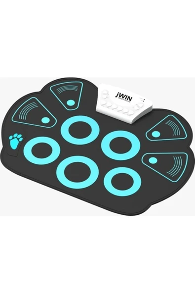 JWIN Jd-201 9 Pedli Dijital Davul Seti - Mavi - Resim 2