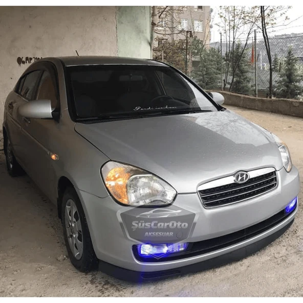 Hyundai Accent Era 2006-2012 Uyumlu Üniversal V2 Laguna Lip Esnek Ön Lip 2 Parça Tampon Altı Dil Karlık Ön Ek - 5
