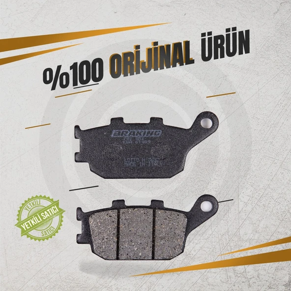 BRAKİNG YAMAHA FZ8 / FAZER 800 (2010-2016) YARI METALİK ARKA FREN BALATASI