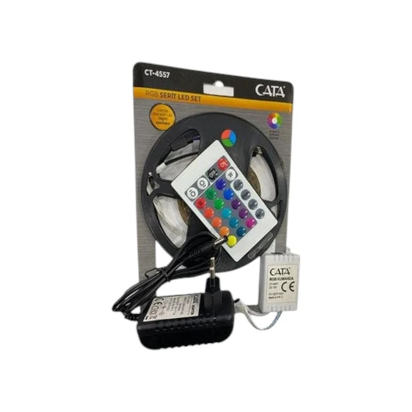 CATA CT-4557 RGB Şerit LED Aydınlatma ışık Set uzaktan kumandalı kontrol 54 Cip 2835 - 2