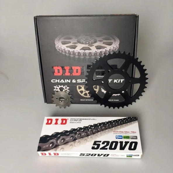 DID BAJAJ PULSAR NS 200 ZİNCİR DİŞLİ SETİ (2014-2023) O-RİNGLİ ZİNCİR (ÇELİK RENK) - Resim 2