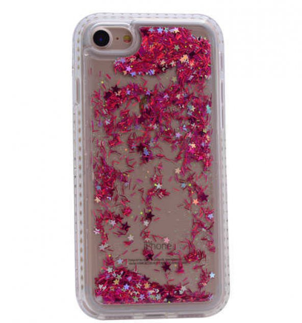 Apple iPhone 6 Plus Kılıf Zore Sıralı Taşlı Sıvılı Silikon - 5