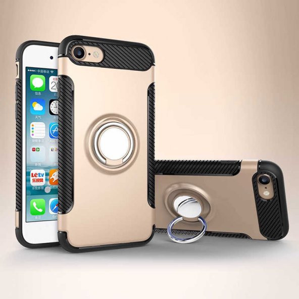 Apple iPhone 7 Kılıf Zore Yüzüklü Verus Kapak - 6