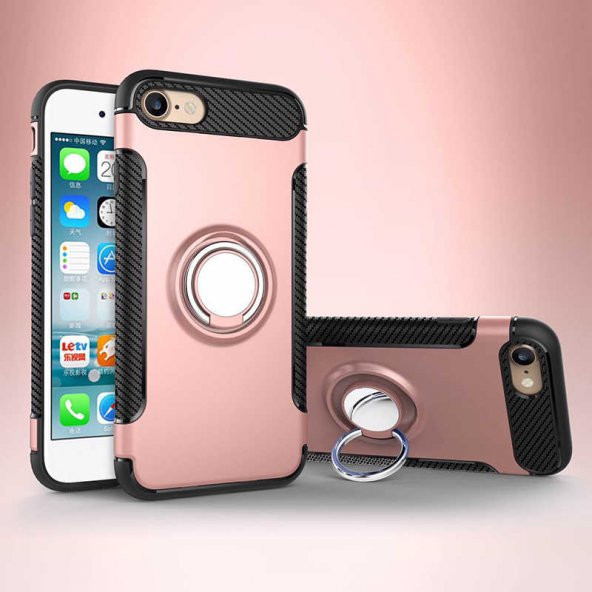Apple iPhone 7 Kılıf Zore Yüzüklü Verus Kapak - 8