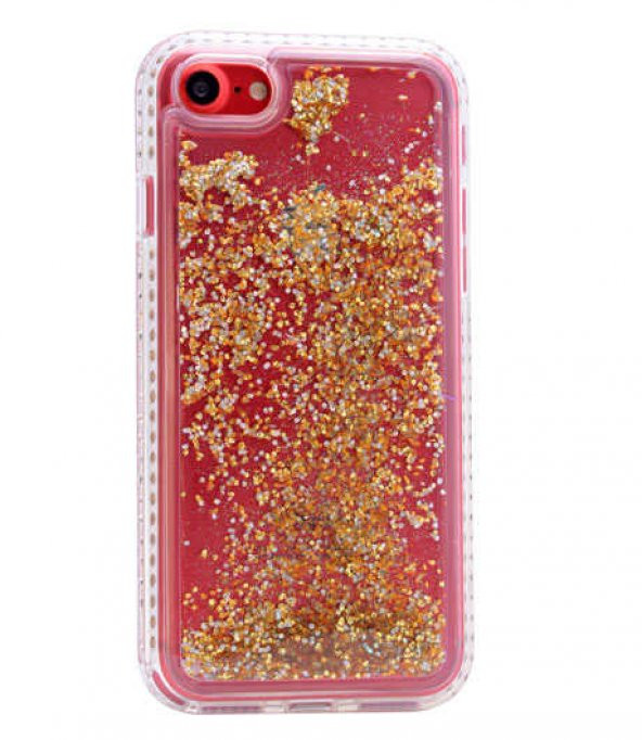 Apple iPhone 6 Plus Kılıf Zore Sıralı Taşlı Sıvılı Silikon - 6