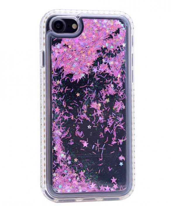 Apple iPhone 6 Plus Kılıf Zore Sıralı Taşlı Sıvılı Silikon - 7