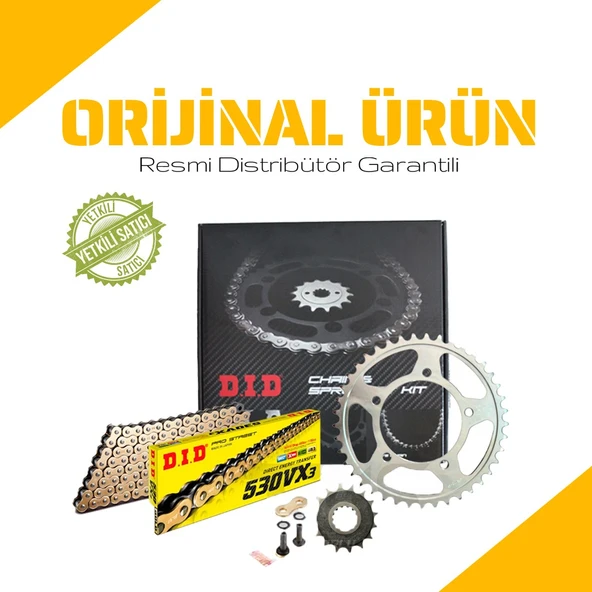 DID YAMAHA YZF R1 ZİNCİR DİŞLİ SETİ (2009-2014) X-RİNGLİ ZİNCİR (GOLD RENK) - Resim 3