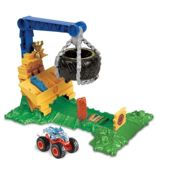 Hot Wheels Rhinomit Scale Rhinomit ve 2 Ezilmiş Araba