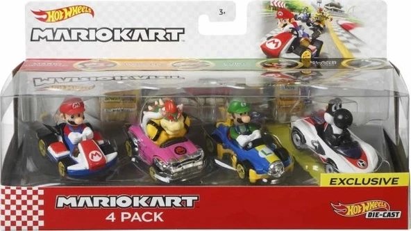 Hot Wheels Mario Karakterleri Die-Cast Oyuncak Arabalar