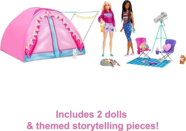 Barbie Bebek İkili Kamp Çadırı Oyun Seti - 5