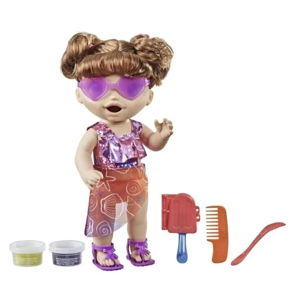 Baby Alive Sunshine Atıştırmalıkları Oyuncak Bebek Yeme ve Kaka Yapma Standart paketleme