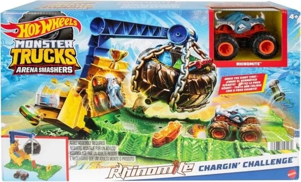 Hot Wheels Rhinomit Scale Rhinomit ve 2 Ezilmiş Araba - 6