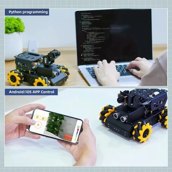 AI Vision Raspberry Pi Robot Araç Kiti - 3