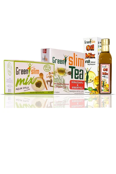 Mix Çay-toz-yağ 3'lü Destek Set Açlık Otlu Detox Detoks Set1