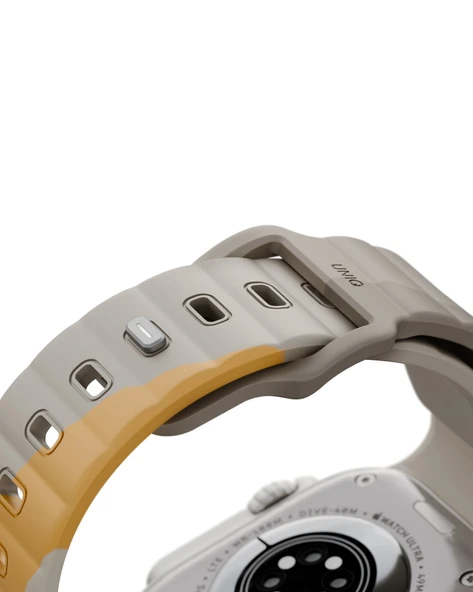 Apple Watch 49mm Ultra 2/1 Kordon Stride Serisi Sınırlı Sayıda Üretim Fluoroelastomer Kauçuk Malzeme  Bej-Sarı - 2