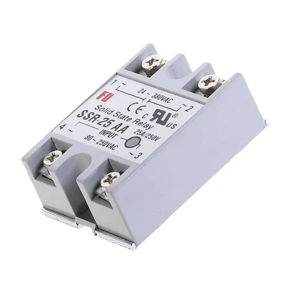 SSR-25AA SSR Röle Ac Çıkış Ac Tetik  25A Ac 24-380V Tek Fazlı Solid State Röle Elektronik Anahtar Termostat Resiztans Motor Lamba Makine - Resim 2